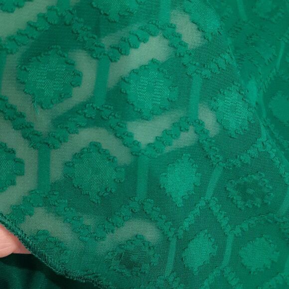 Notations Emerald Green Tank Shirt with Green Sheer Overlay NWT - Picture 13 of 13